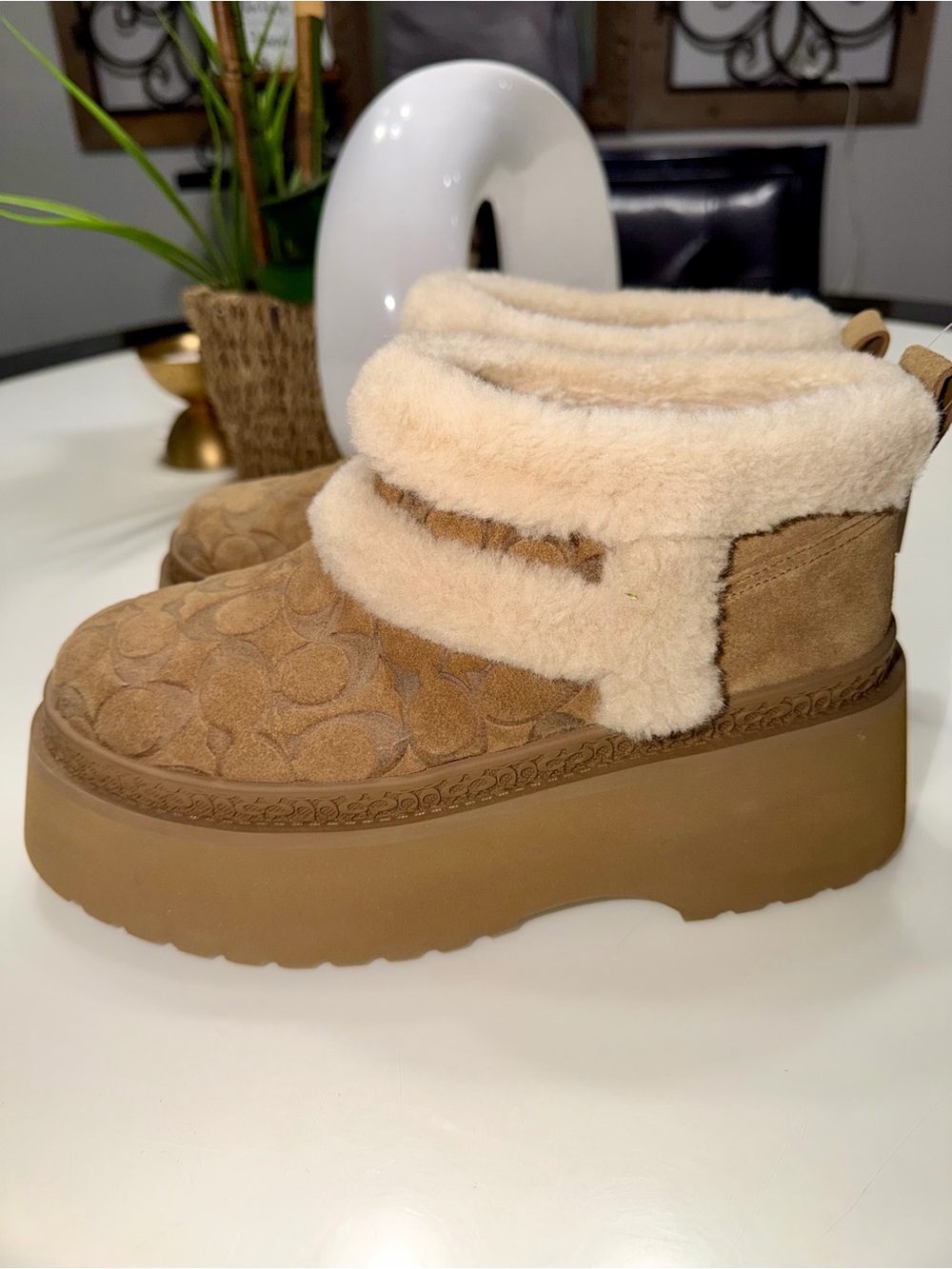 Coach Women's Christina Shearling Bootie Size 7